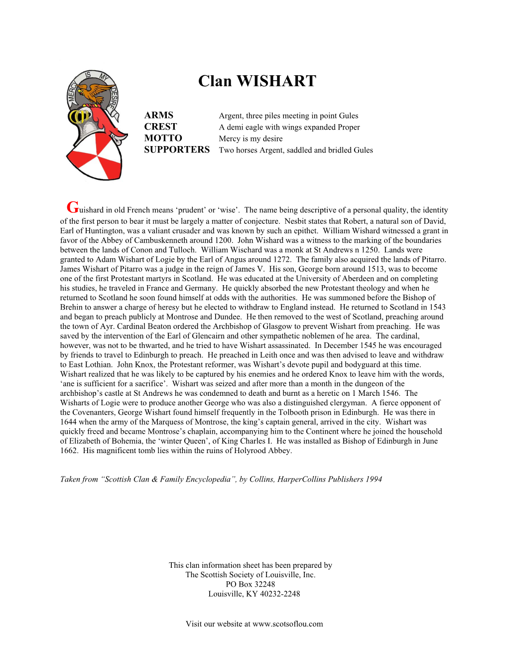 Clan WISHART