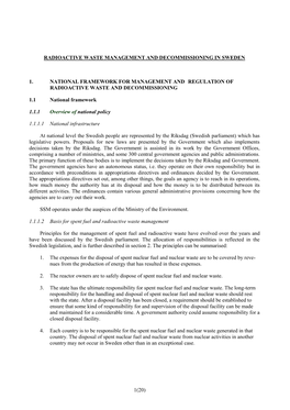 Radioactive Waste Management and Decommissioning in Sweden