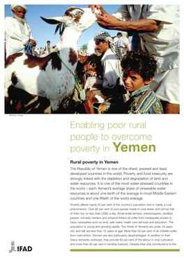 Enabling Poor Rural People to Overcome Poverty in Yemen