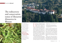 The Rediscovery and Conservation Status of Bazzania Bhutanica In