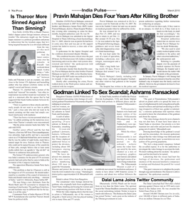 Pravin Mahajan Dies Four Years After Killing Brother Godman