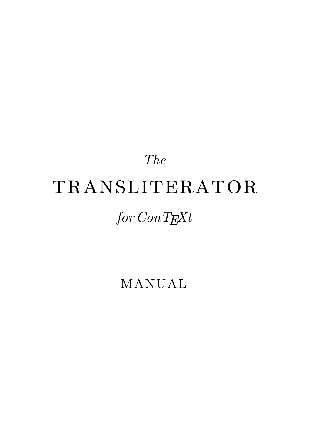 Transliterator