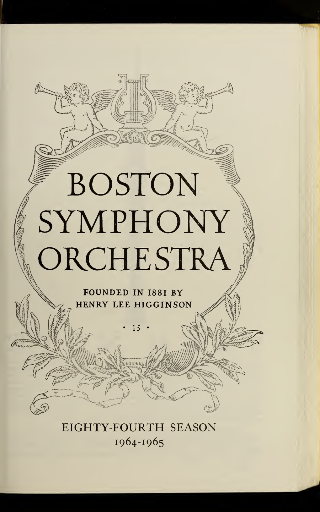 Boston Symphony Orchestra Concert Programs, Season 84,1964-1965