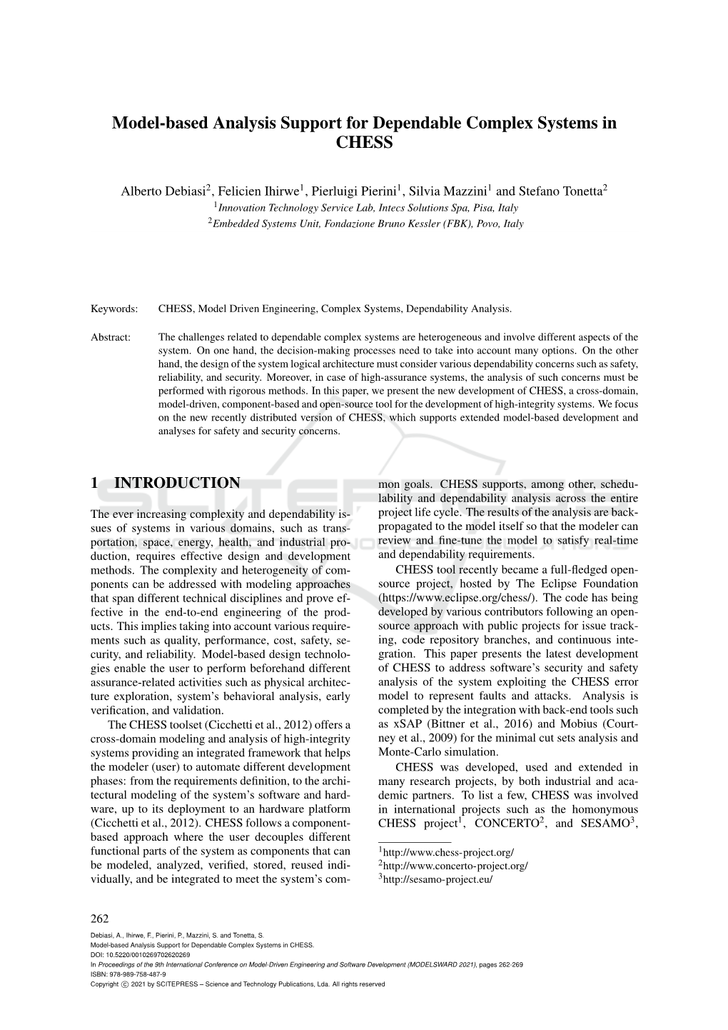 Model-Based Analysis Support for Dependable Complex Systems in CHESS