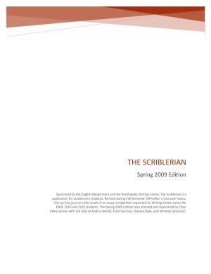 THE SCRIBLERIAN Spring 2009 Edition