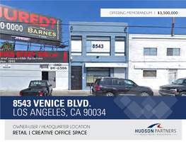 8543 Venice Blvd. Los Angeles, Ca 90034