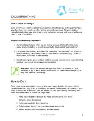 How to Do Calm Breathing