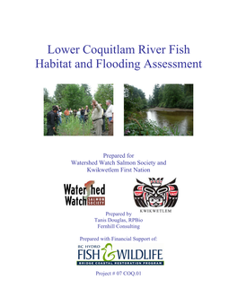 Lower Coquitlam River Fish Habitat and Flooding Assessment