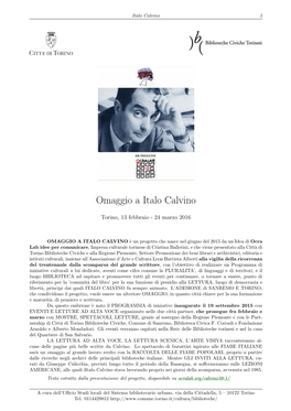 Omaggio a Italo Calvino