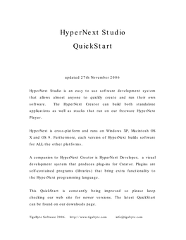 Hypernext Studio Quickstart