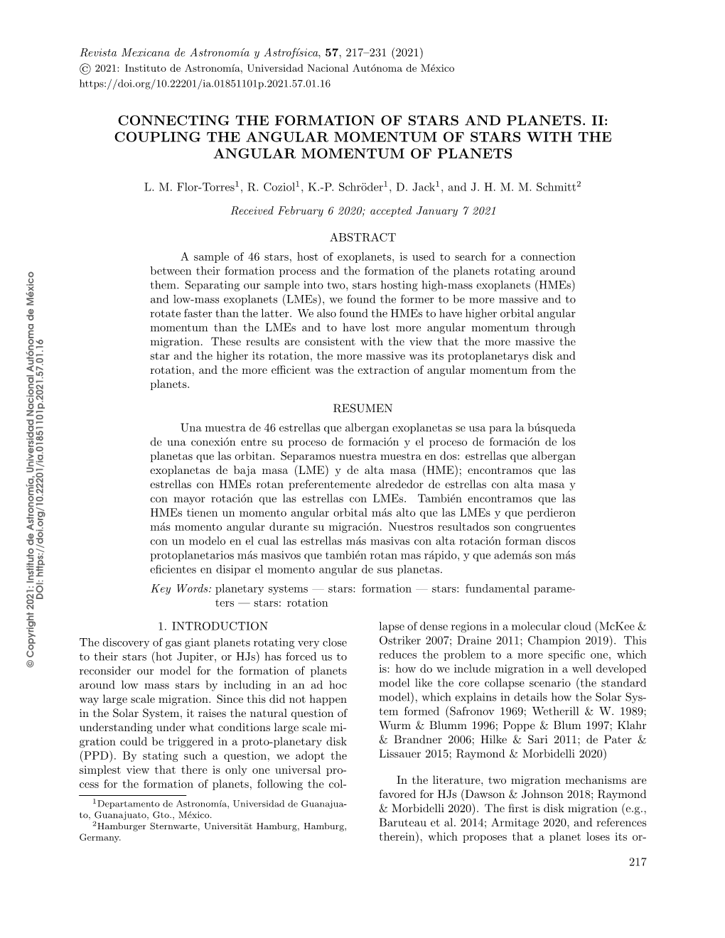 Coupling the Angular Momentum of Stars With