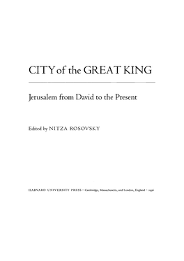 CITY of the GREAT KING