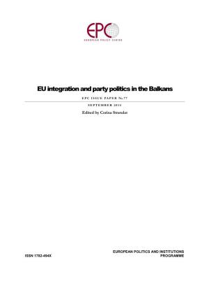 EU Integration and Party Politics in the Balkans