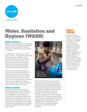 Water, Sanitation and Hygiene (WASH)