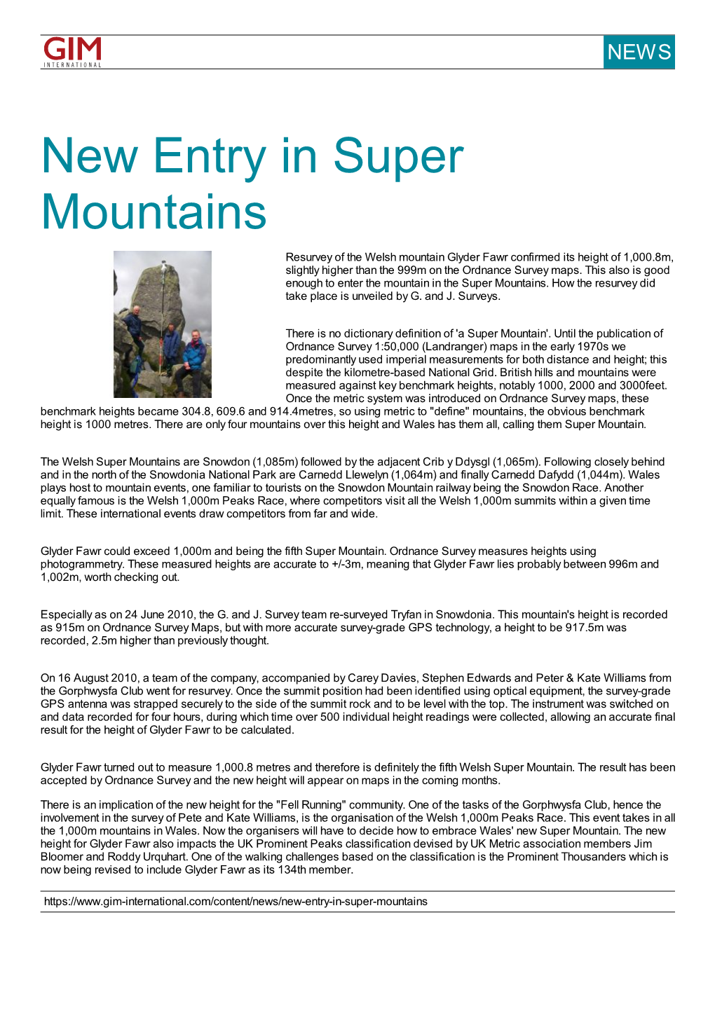 New Entry in Super Mountains