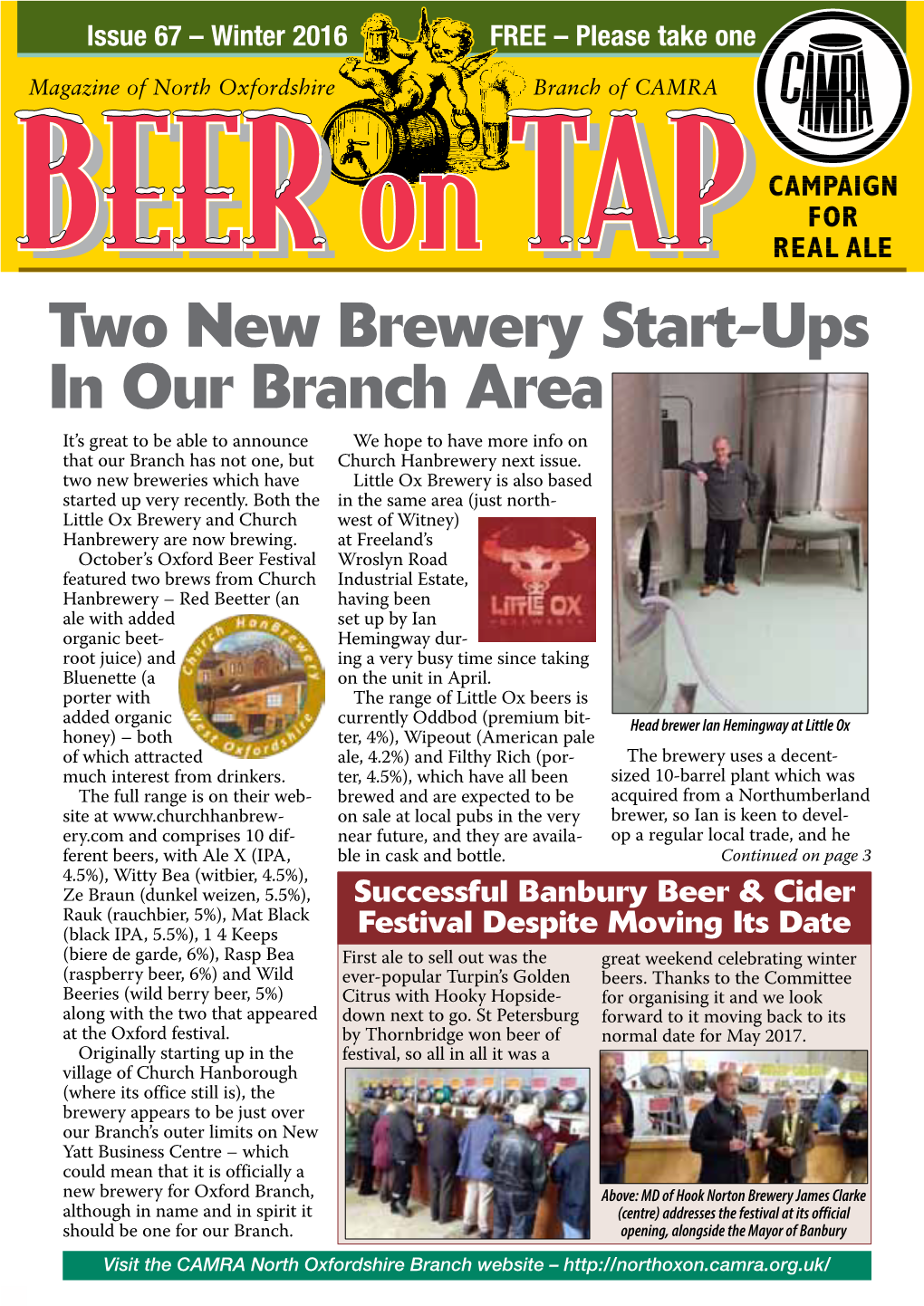 Two New Brewery Start-Ups in Our Branch Area