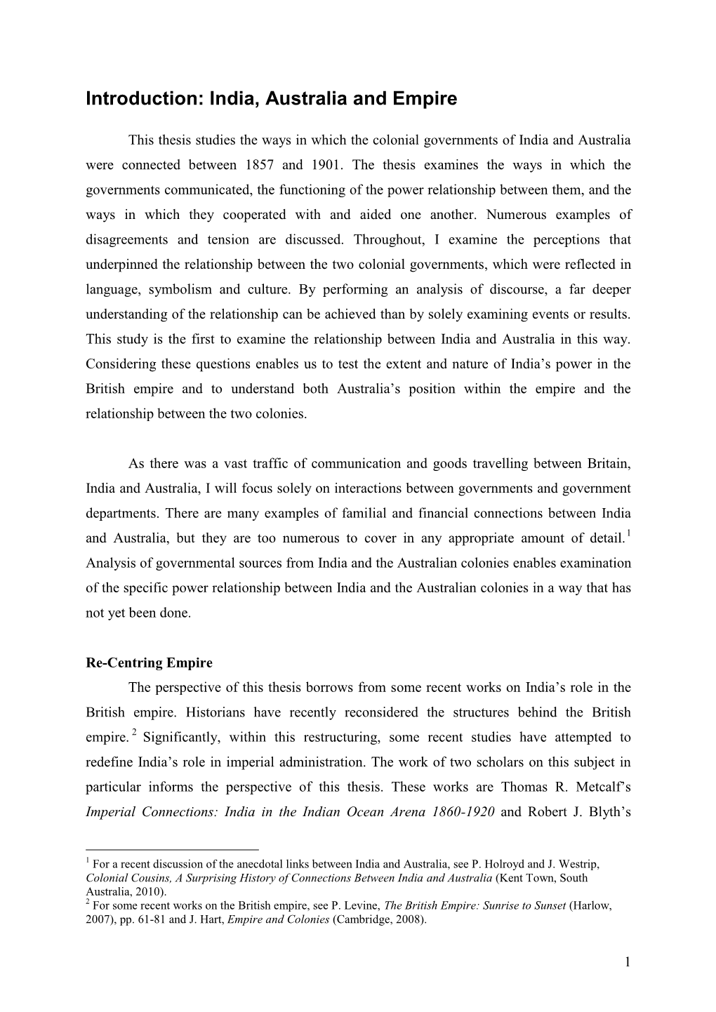 The India-Australia Relationship, 1858-1901