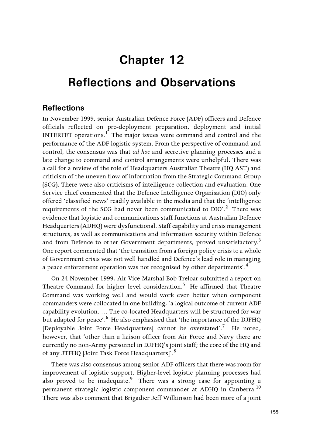 Reflections and Observations