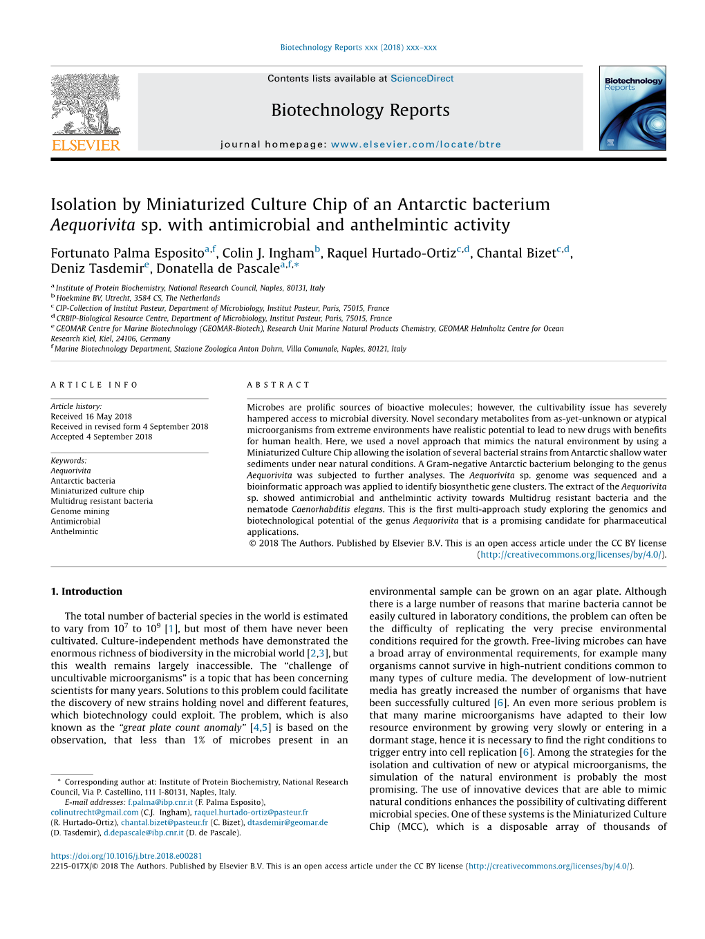 Isolation by Miniaturized Culture Chip of an Antarctic Bacterium