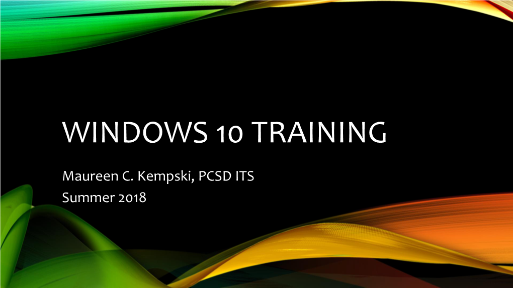 Windows 10 Training