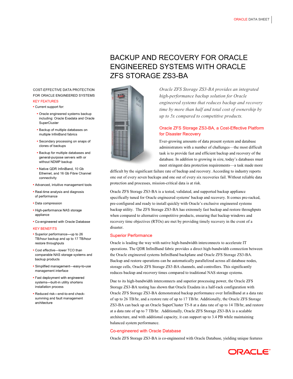 Oracle Zfs Storage Zs3-Ba