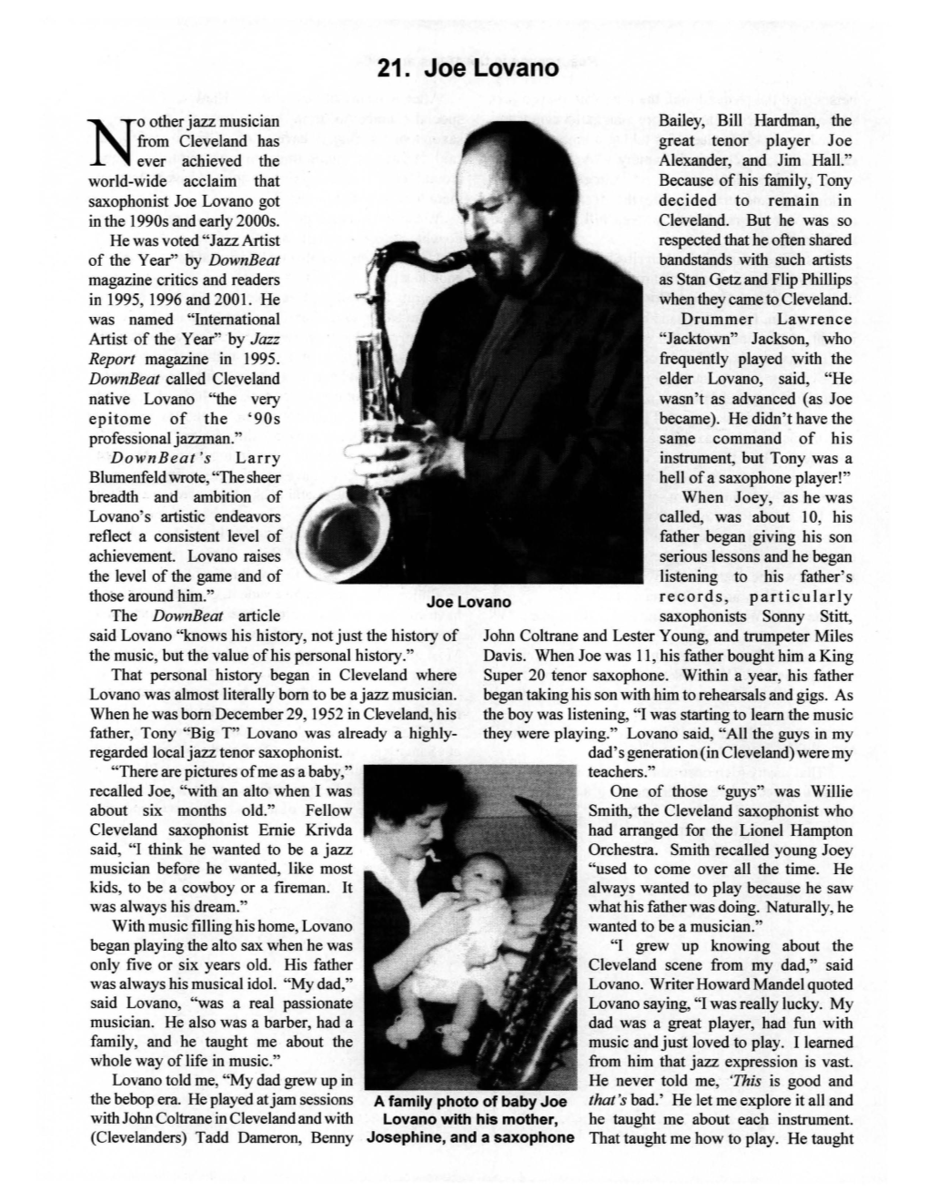 21. Joe Lovano