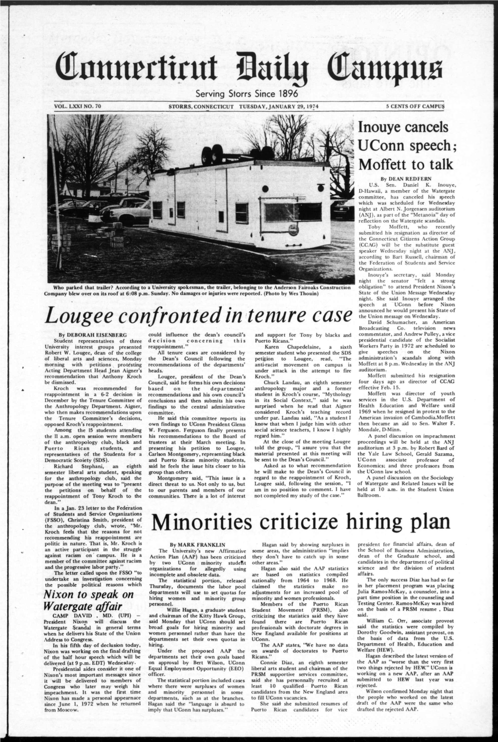 Lougee Confronted in Tenure Case Minorities Criticize Hiring Plan