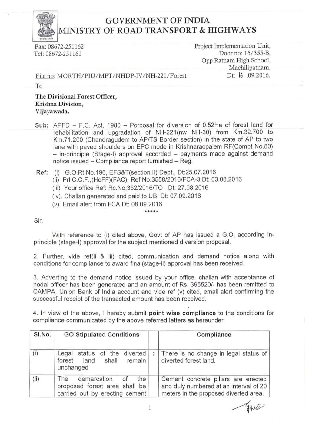 Government of India M1nistry of Road Transport & Highways