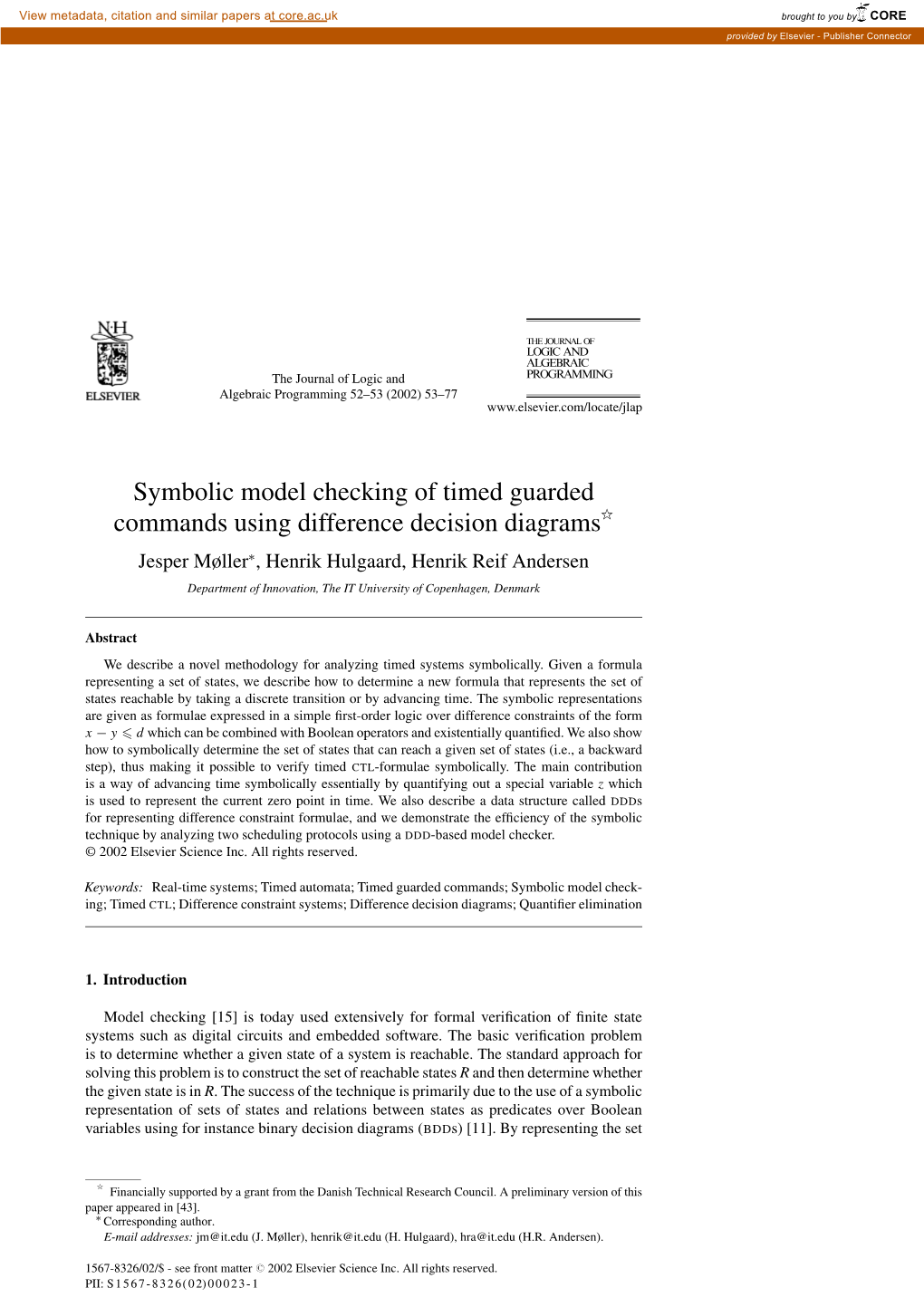 Symbolic Model Checking of Timed Guarded Commands Using