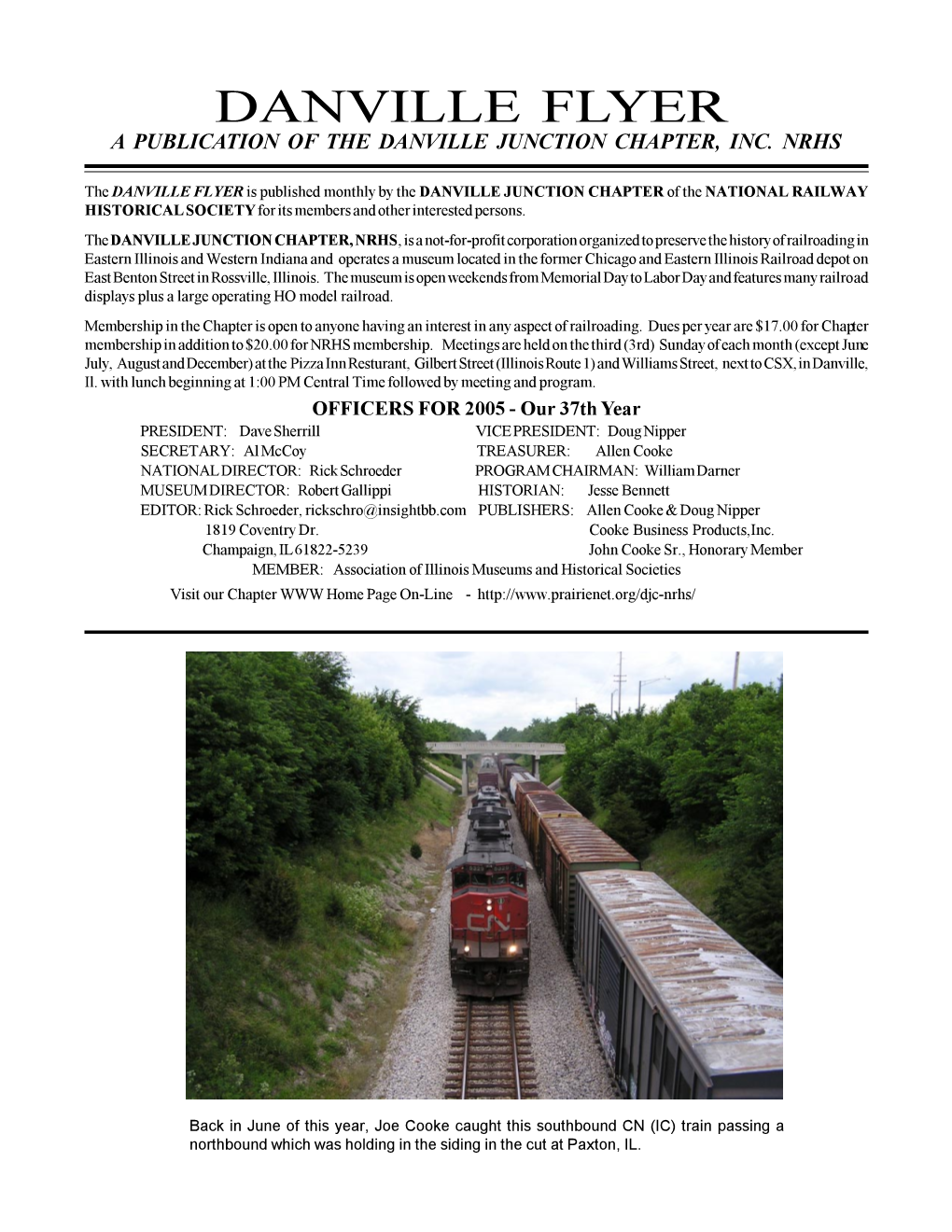 Danville Flyer a Publication of the Danville Junction Chapter, Inc