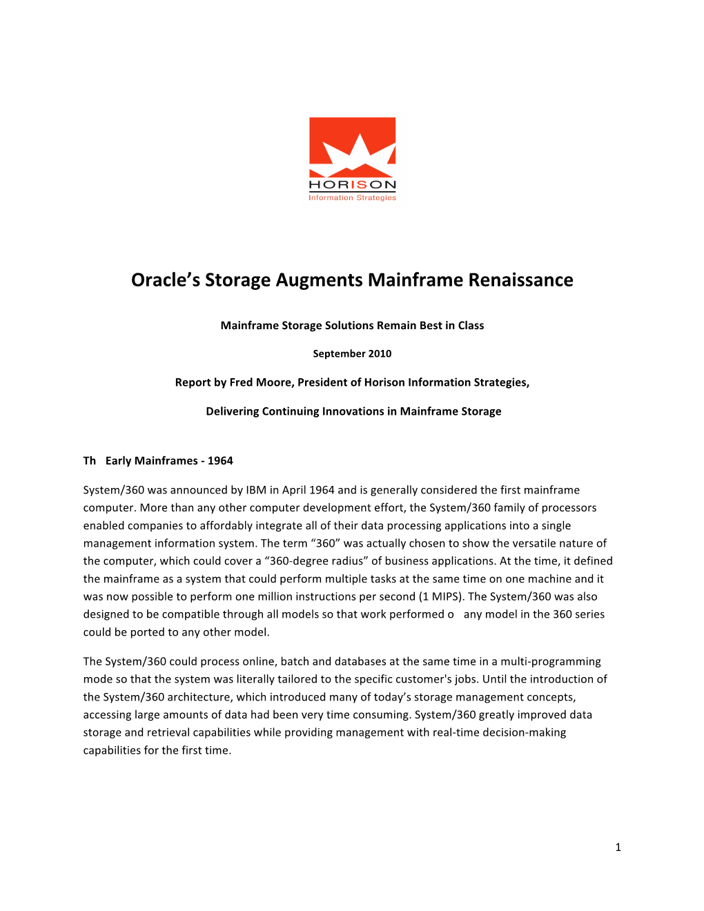 Oracle's Storage Augments Mainframe Renaissance