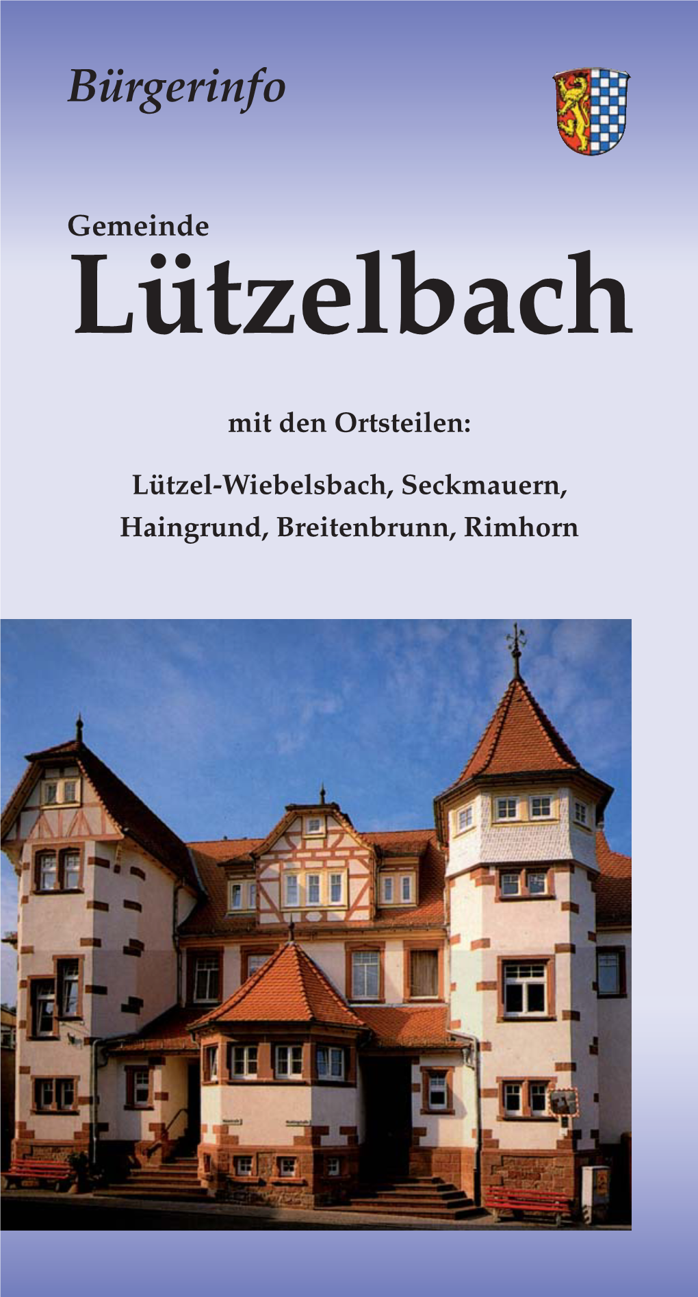 Bürger-Informationsbroschüre Der Gemeinde Lützelbach