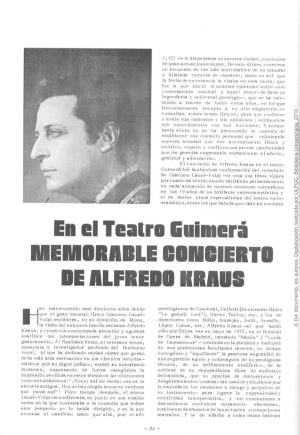 El Teatro Guimerá : Memorable Concierto De Alfredo Kraus