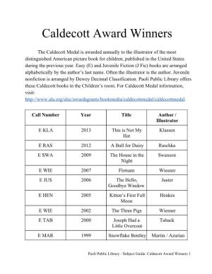 Caldecott Award Winners