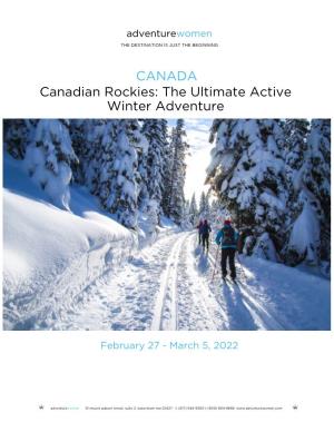 CANADA Canadian Rockies: the Ultimate Active Winter Adventure