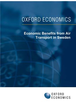 Economic Benefits from Air Transport in Sweden Sweden Country Report