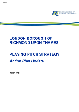 PLAYING PITCH STRATEGY Action Plan Update