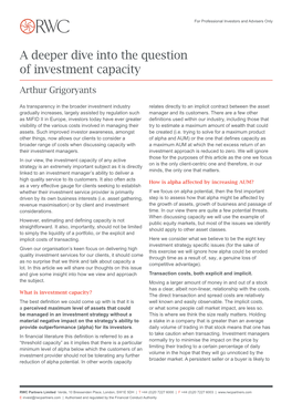 A Deeper Dive Into the Question of Investment Capacity