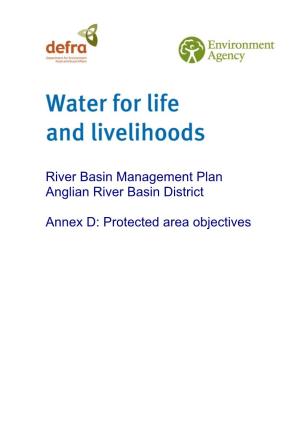 River Basin Management Plan Anglian River Basin District
