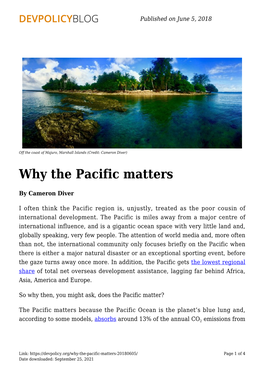Why the Pacific Matters