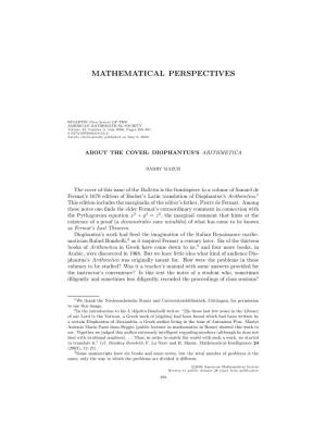 Mathematical Perspectives