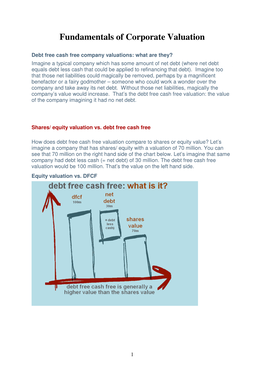 Fundamentals of Corporate Valuation