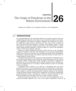 The Origin of Petroleum in the Marine Environment 26