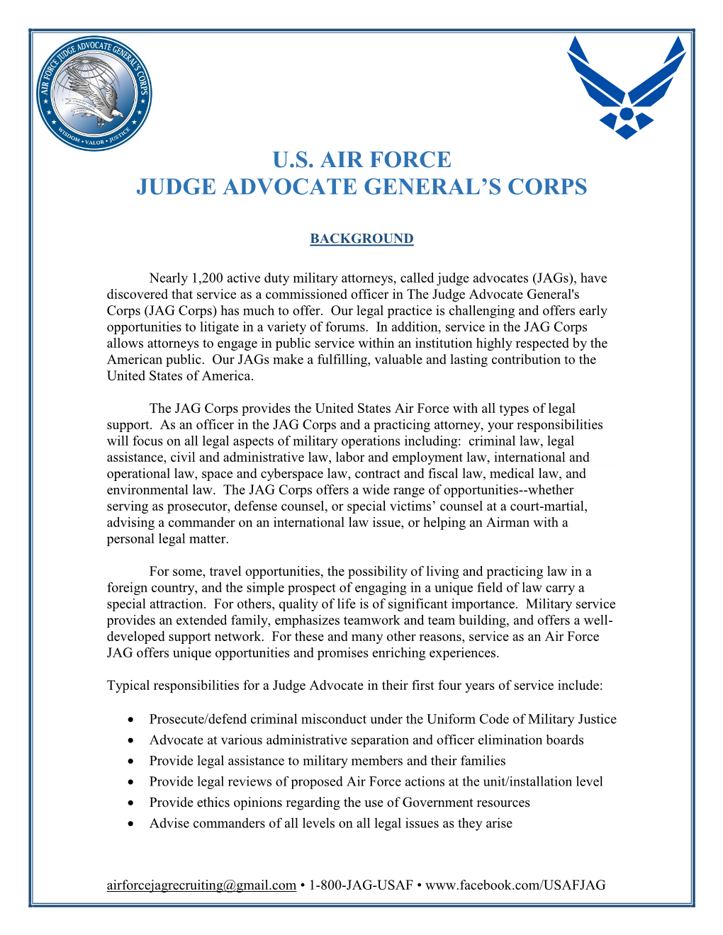 U.S. Air Force Judge Advocate General's Corps