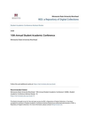 10Th Annual Student Academic Conference