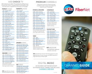 CHANNEL GUIDE 81/481 Motor Trendhd 50 STINGRAY MUSIC CHANNELS ARE INCLUDED