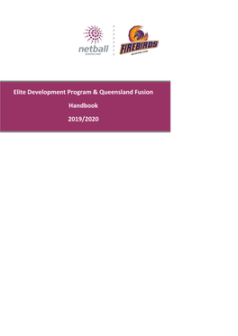 Elite Development Program & Queensland Fusion Handbook