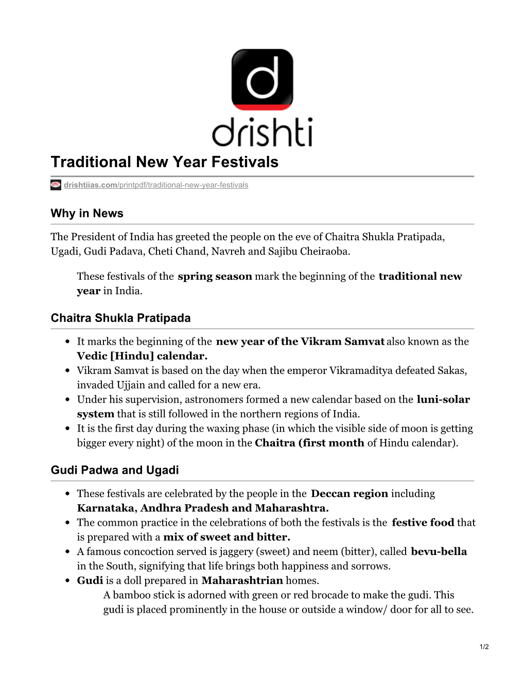 Traditional New Year Festivals