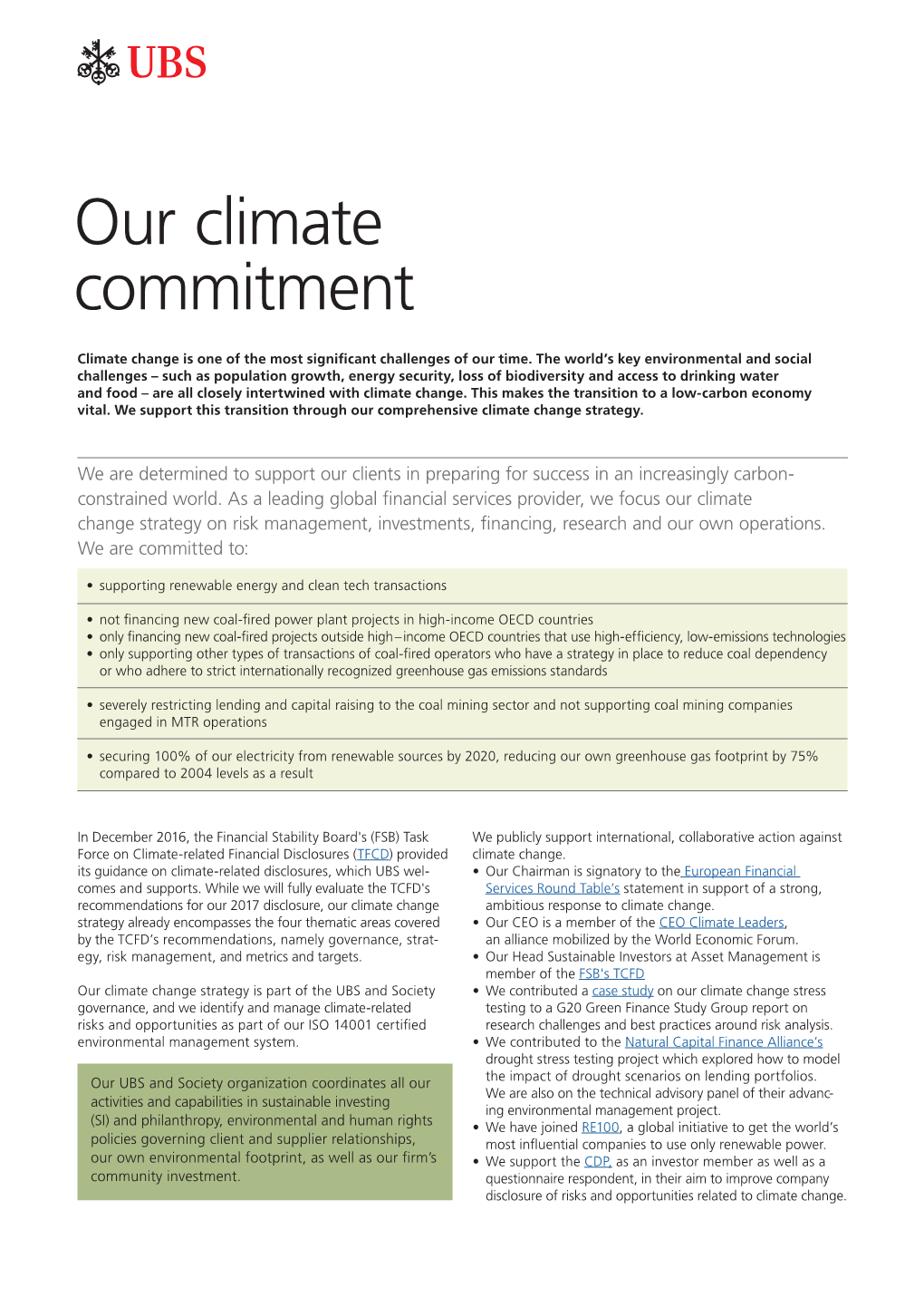 Our Climate Commitment