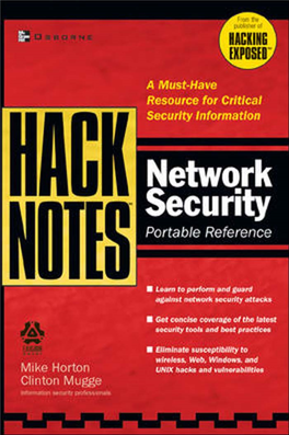 Hacknotes : Network Security Portable Reference